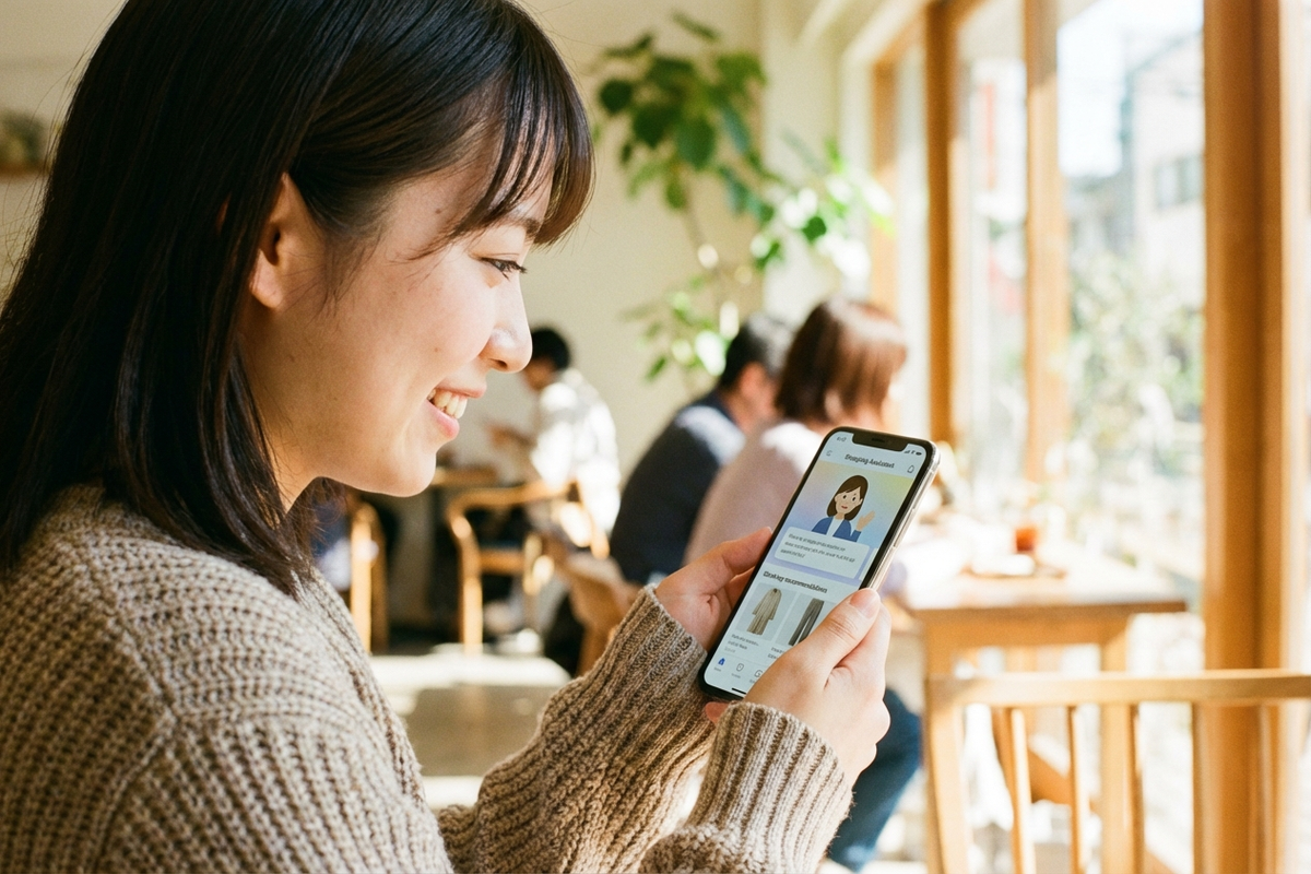 アレコレを使っている女性