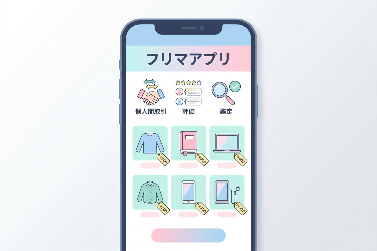 フリマアプリでの個人間取引イメージ