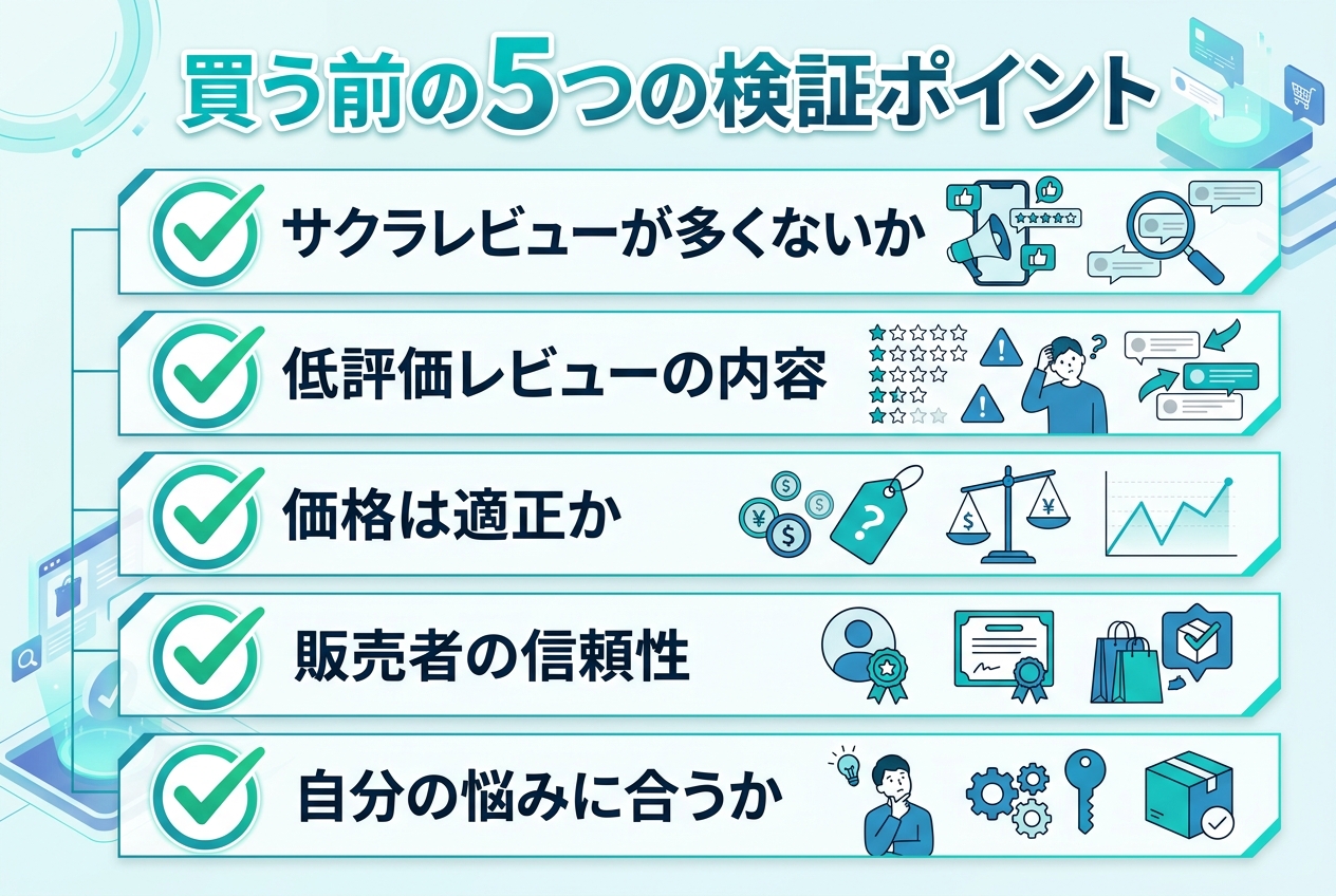 買う前の5つの検証ポイント