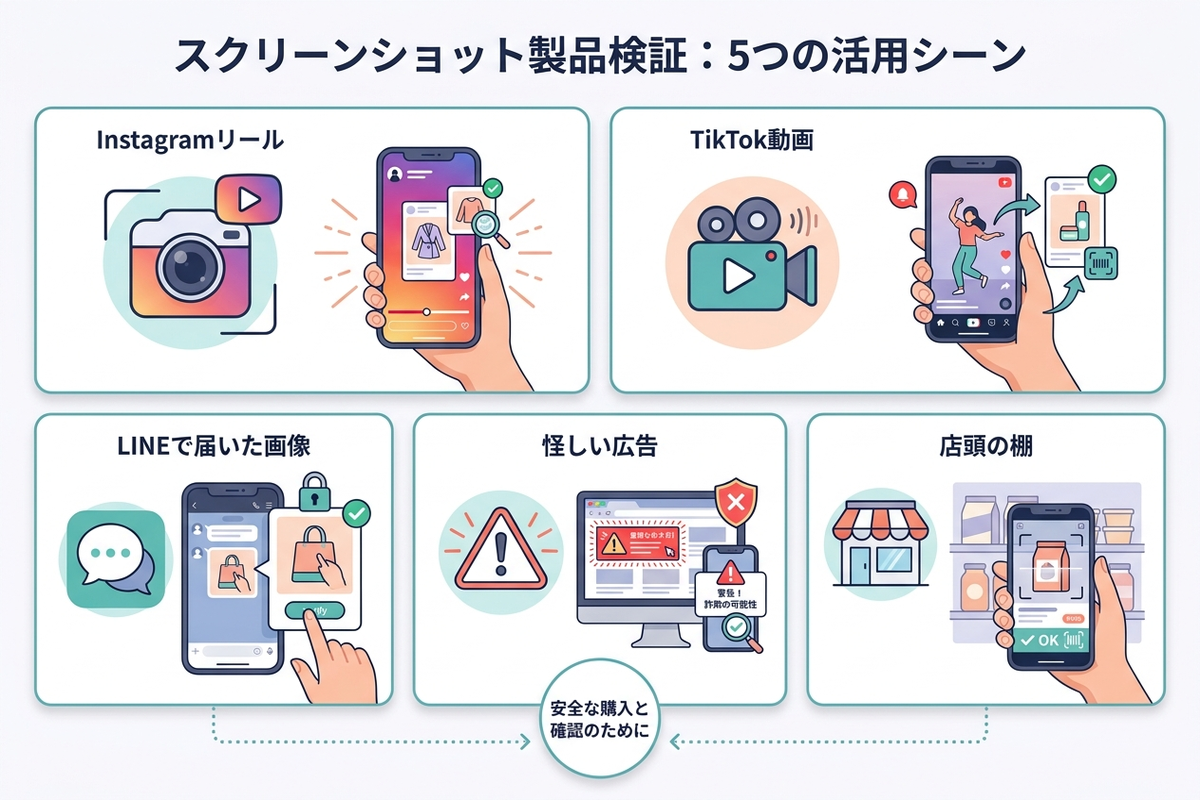 スクショ検証の代表的な5つのシーン