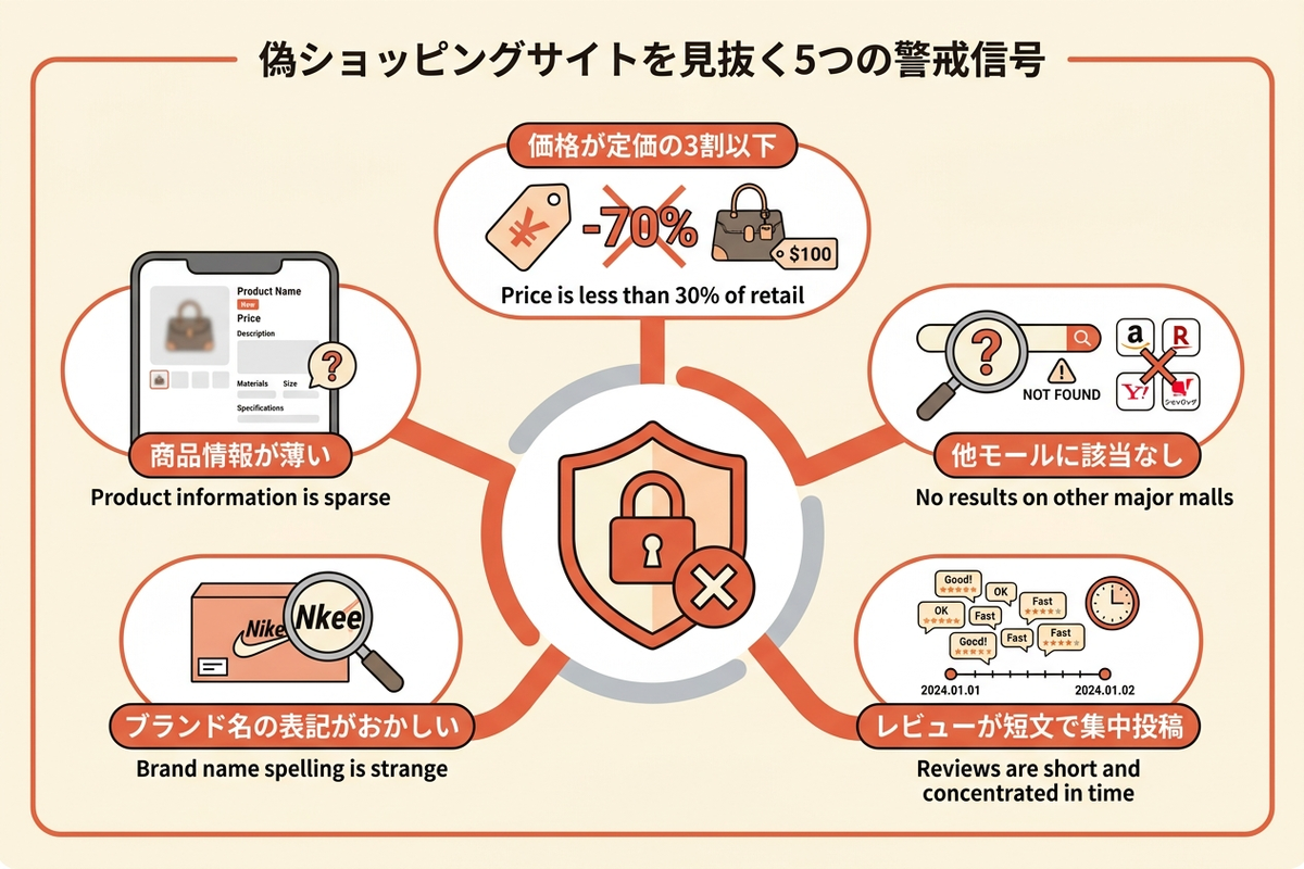 偽サイトを見抜く5つのシグナル