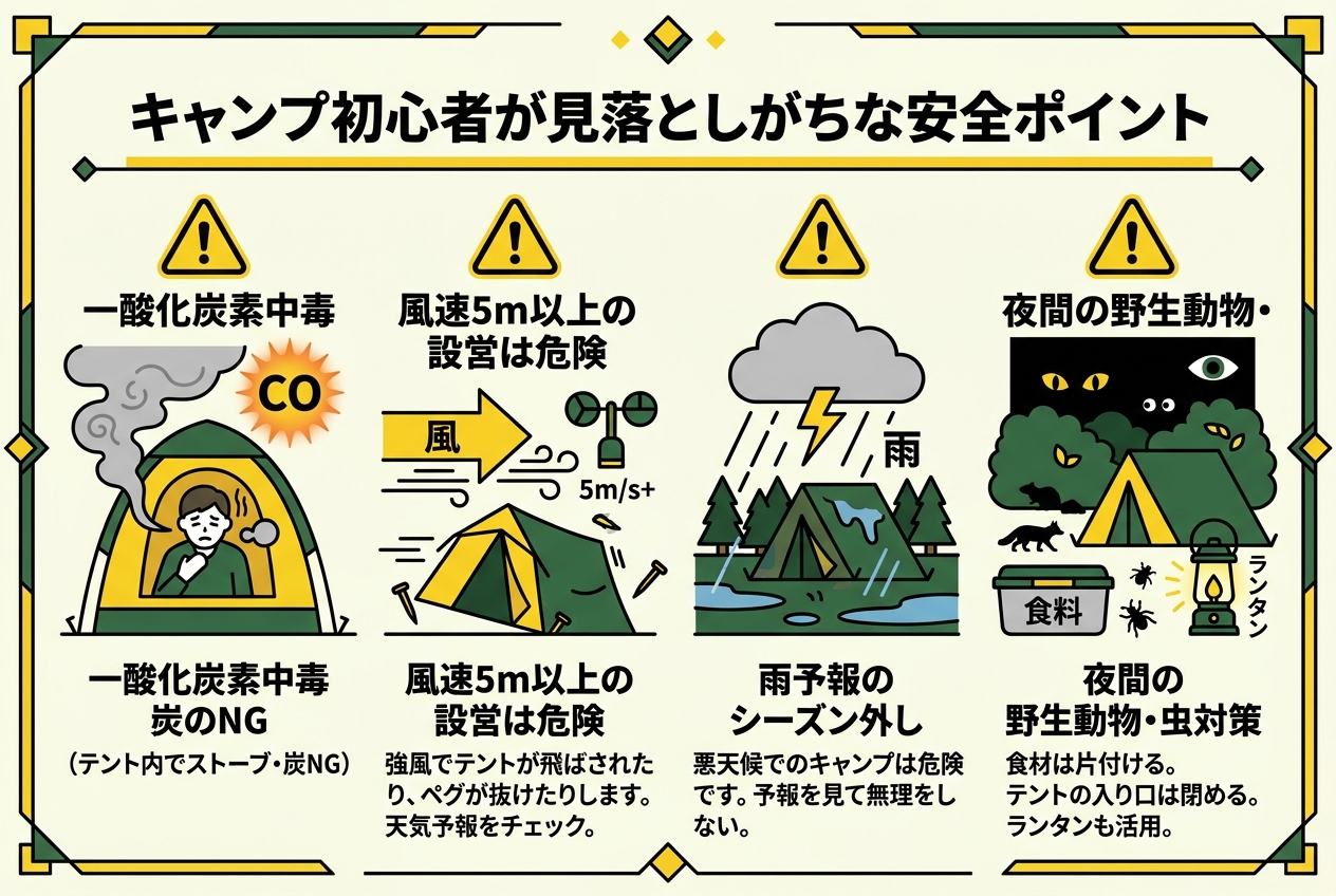 キャンプの安全ポイント