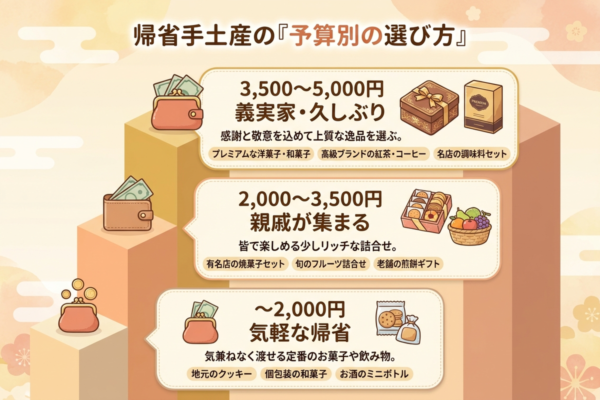 帰省手土産の予算別の選び方