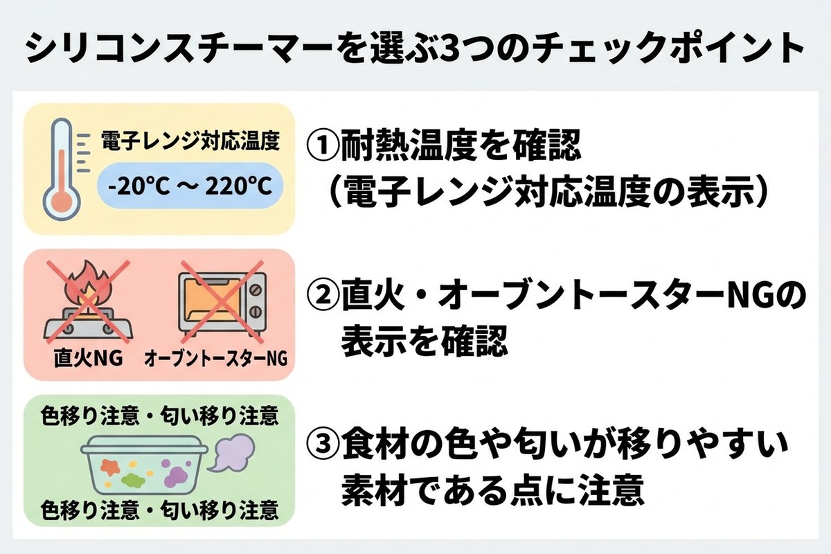 シリコンスチーマー選びのチェックポイント