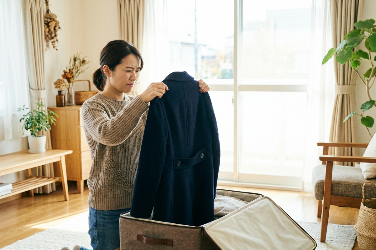 秋の衣替えで眠っていたコート、その臭い・黄ばみはクリーニングに出す前に自分でできることがある【2026年版】