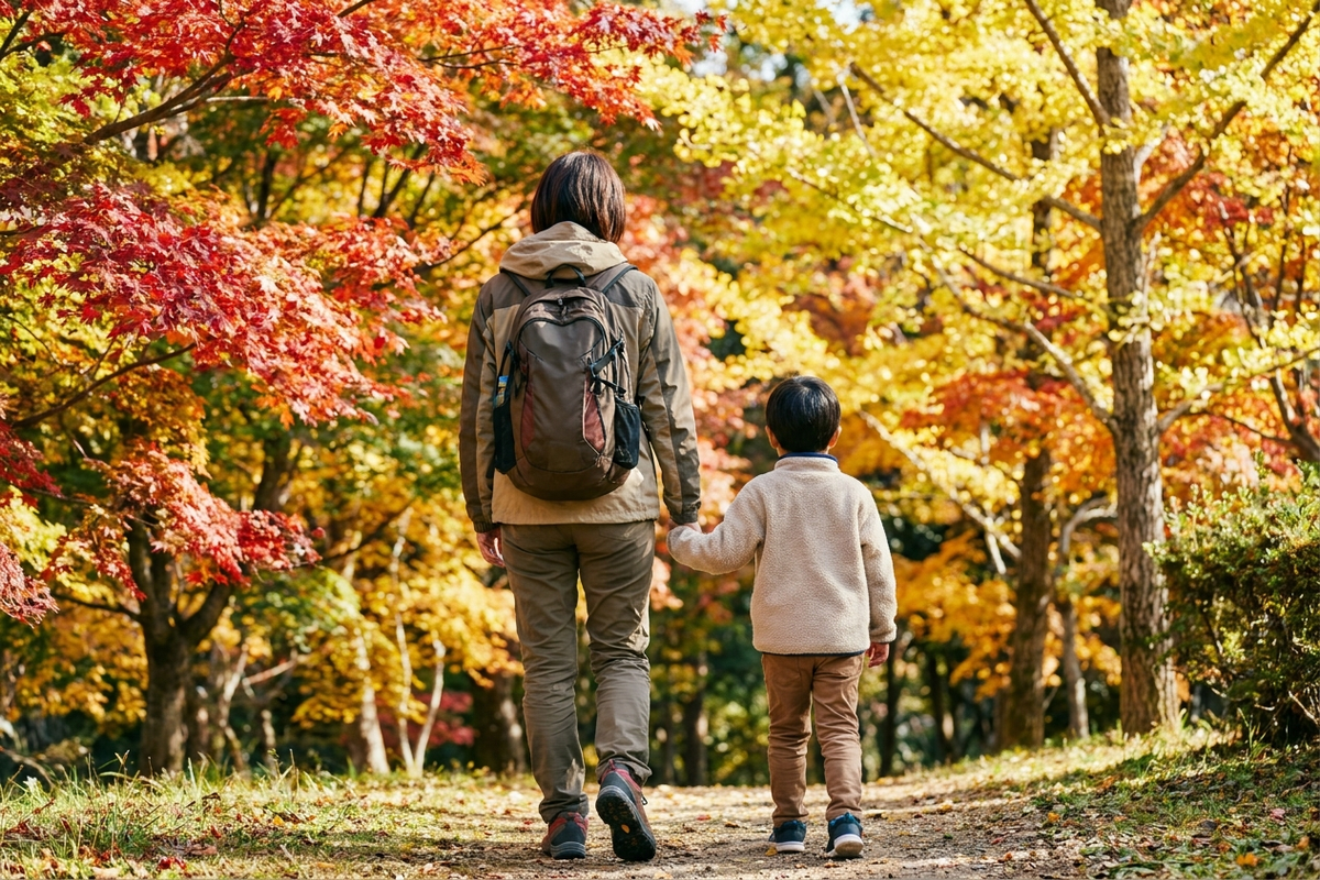 【2026年】紅葉狩り、子連れハイキングの持ち物と靴選び完全ガイド