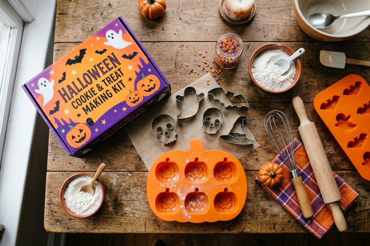 ハロウィンのお菓子作りキットとクッキー型