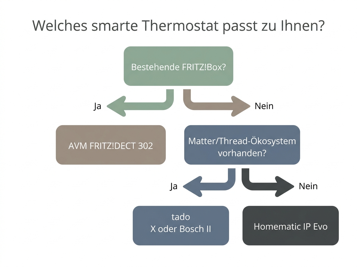 Entscheidungsbaum: Welches smarte Heizkörperthermostat passt zu Ihnen?