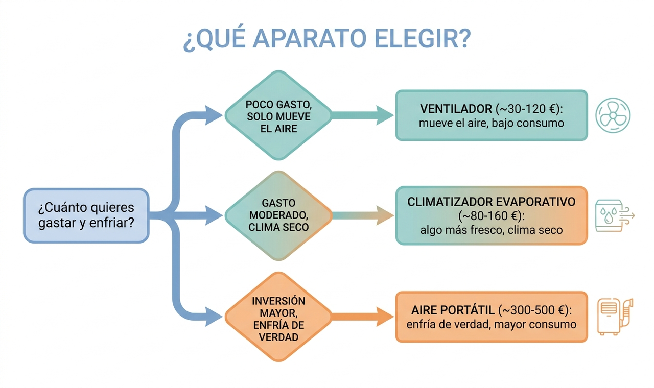 Qué aparato elegir según presupuesto y objetivo de refrigeración
