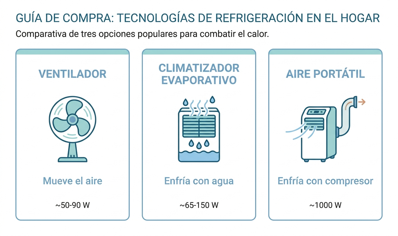 Comparativa de las tres tecnologías de refrigeración del hogar