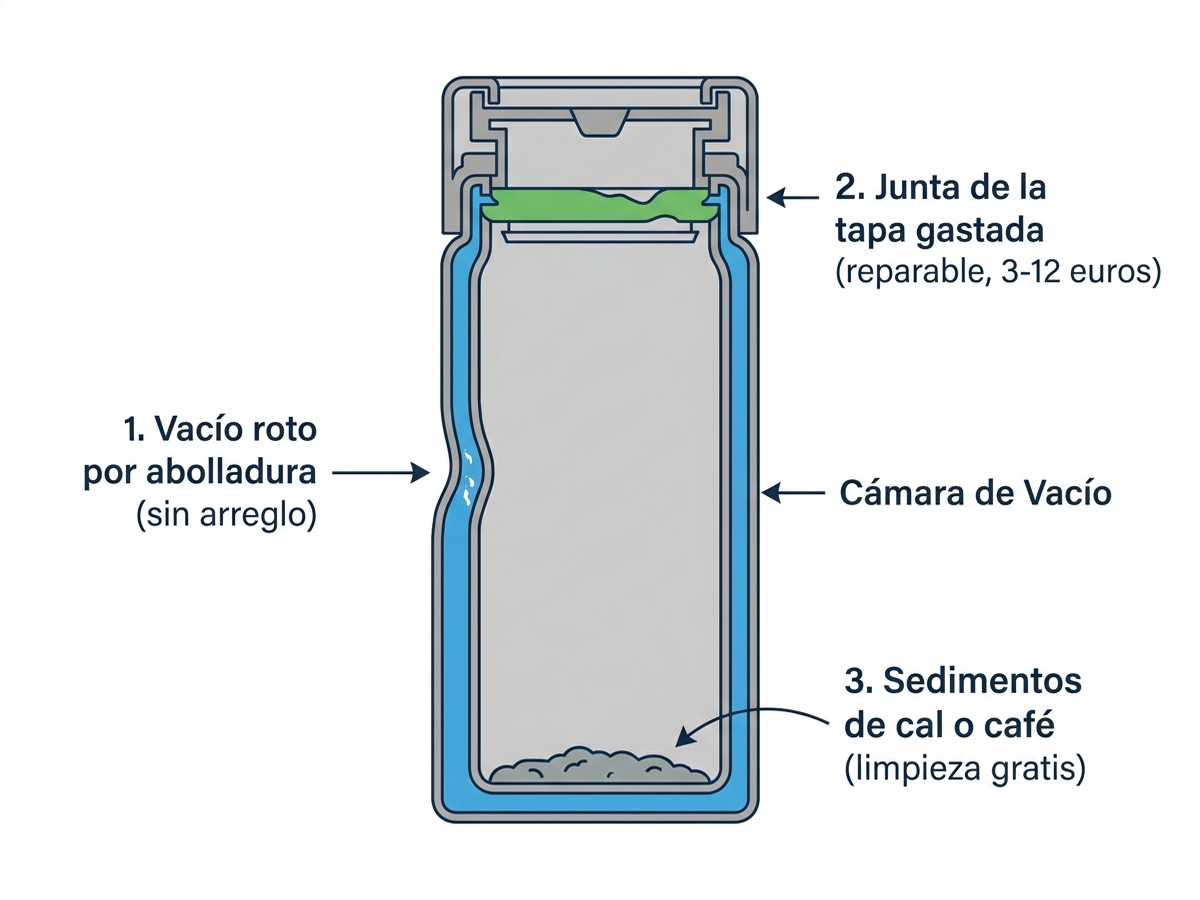 Por qué un termo deja de mantener el calor: las causas más frecuentes