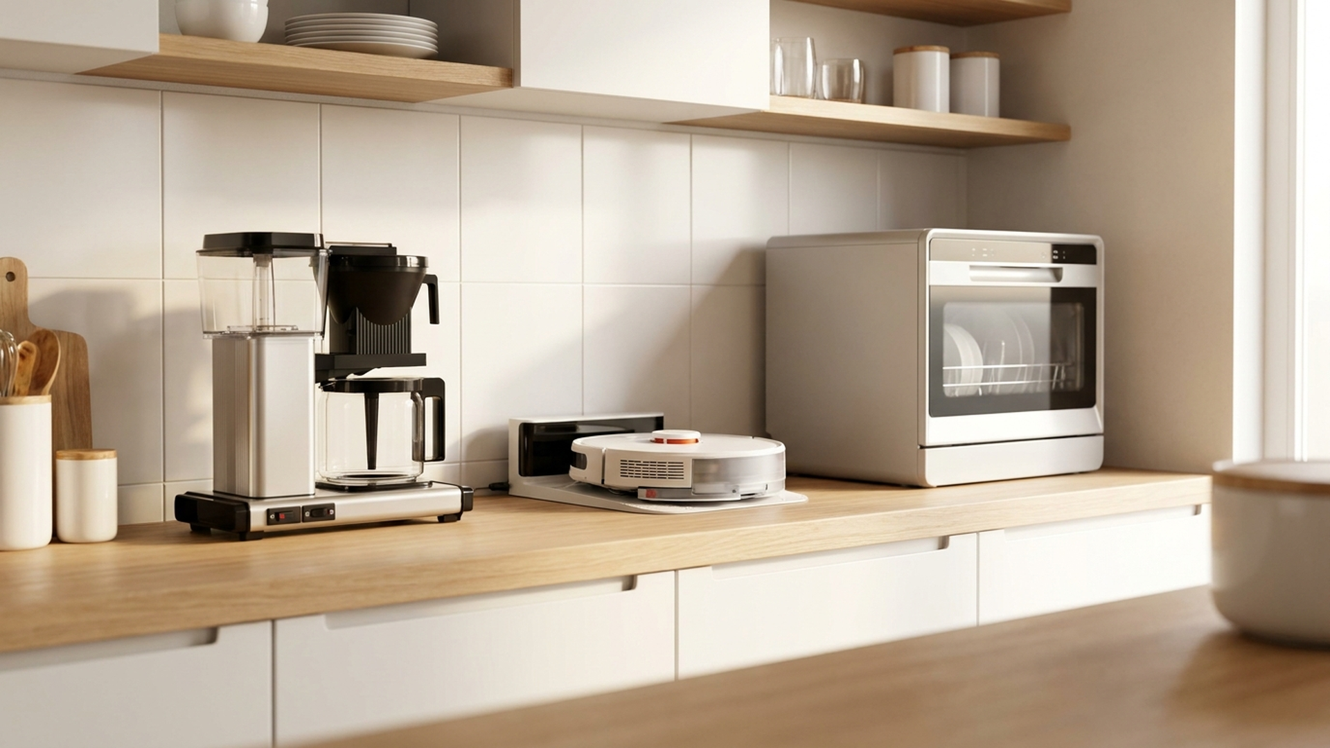 Cuisine partagée en colocation avec petit électroménager