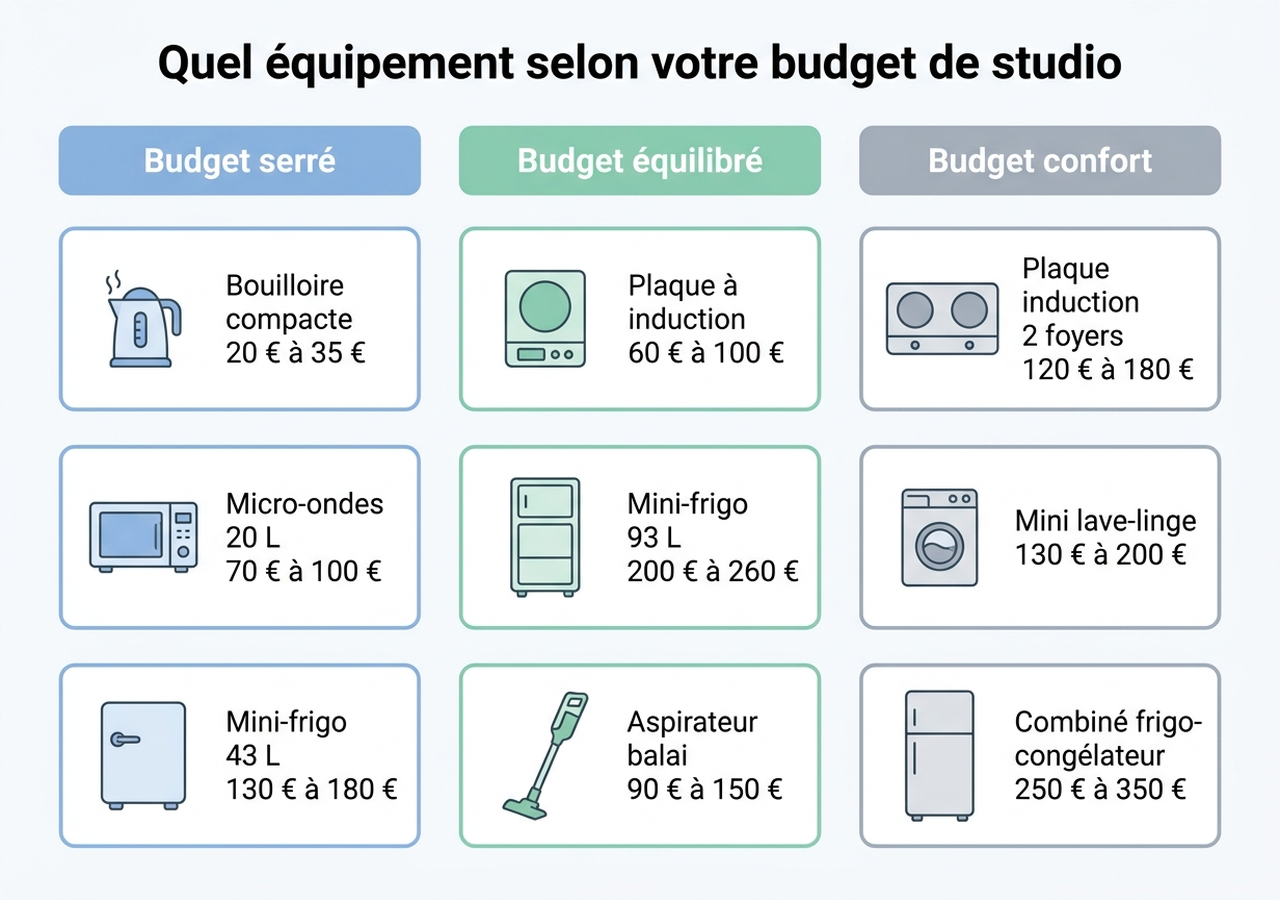 Quel équipement selon votre budget de studio : budget serré, équilibré et confort