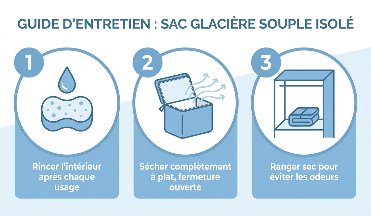Guide en trois étapes pour entretenir une glacière souple isotherme et éviter les odeurs