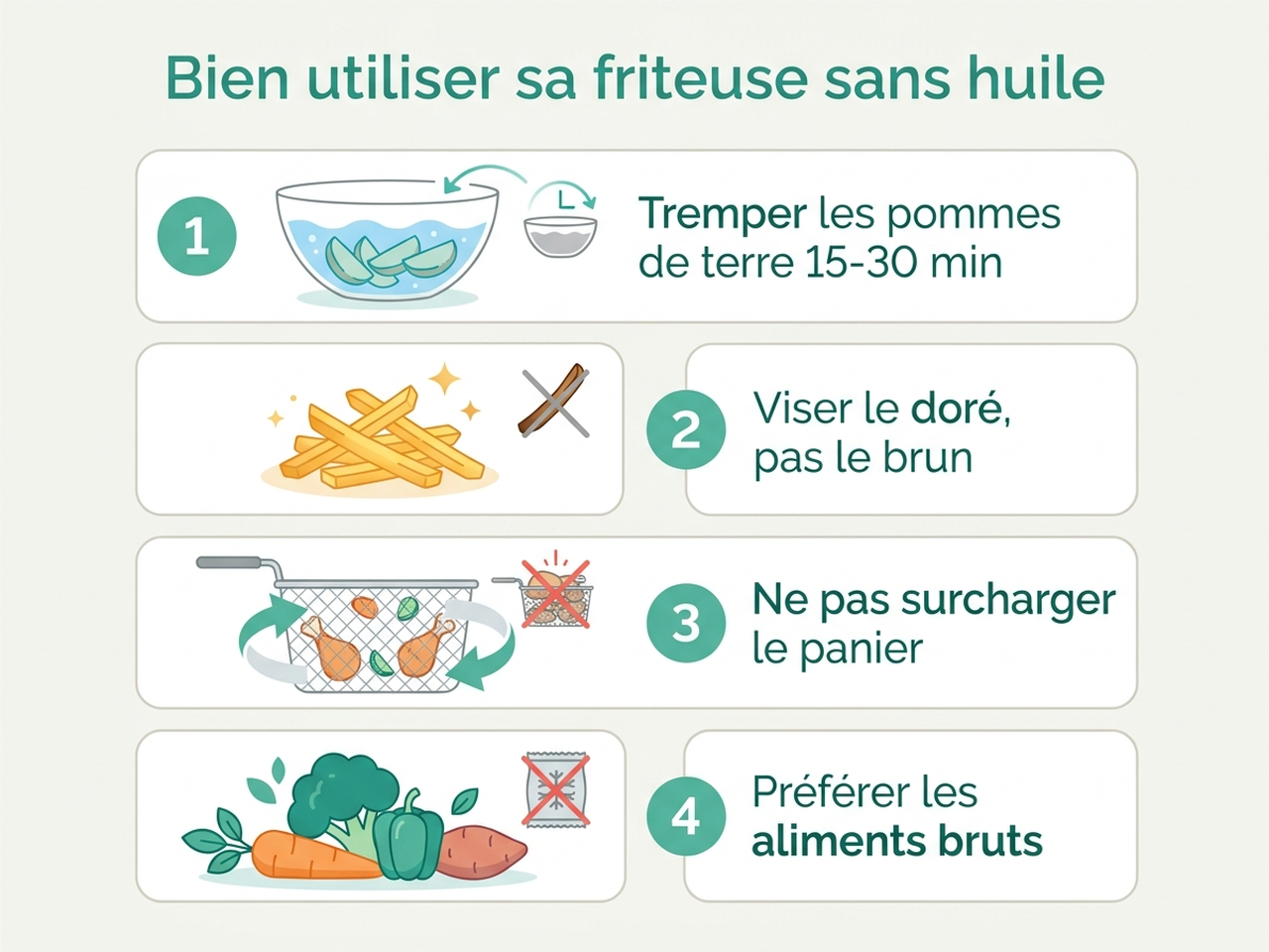 Bonnes pratiques pour utiliser une friteuse sans huile et limiter l'acrylamide