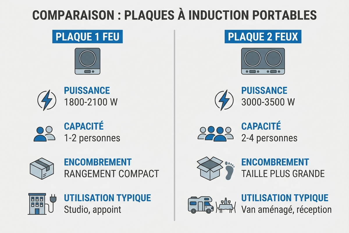 Comparatif 1 feu vs 2 feux : puissance, usage et encombrement