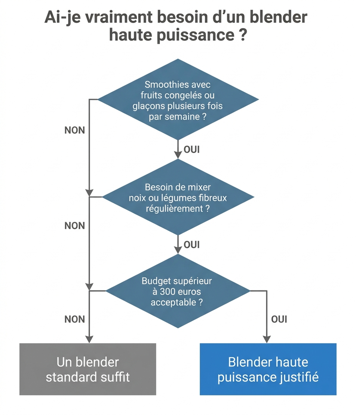 Arbre de décision : ai-je besoin d'un blender haute puissance