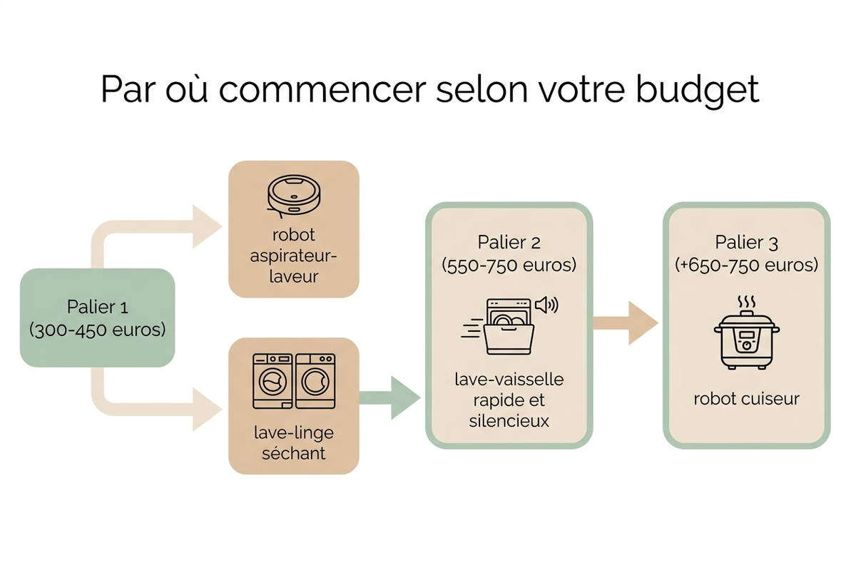 Arbre de décision : quel équipement acheter en premier après une reprise d'activité selon le budget disponible