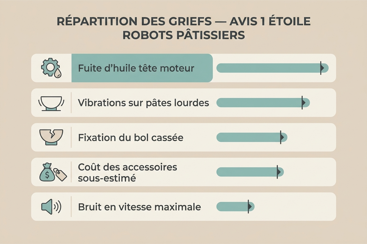 Répartition des griefs dans les avis 1 étoile