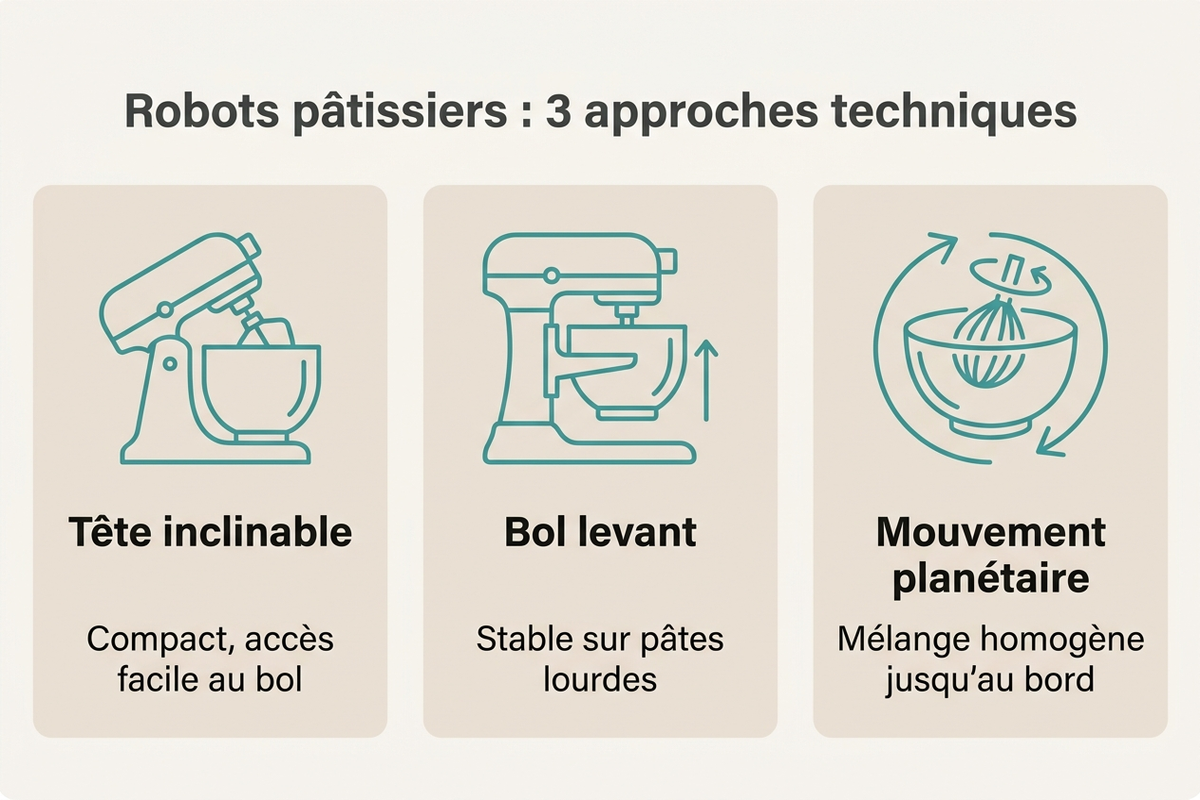 Comparaison des technologies de robots pâtissiers