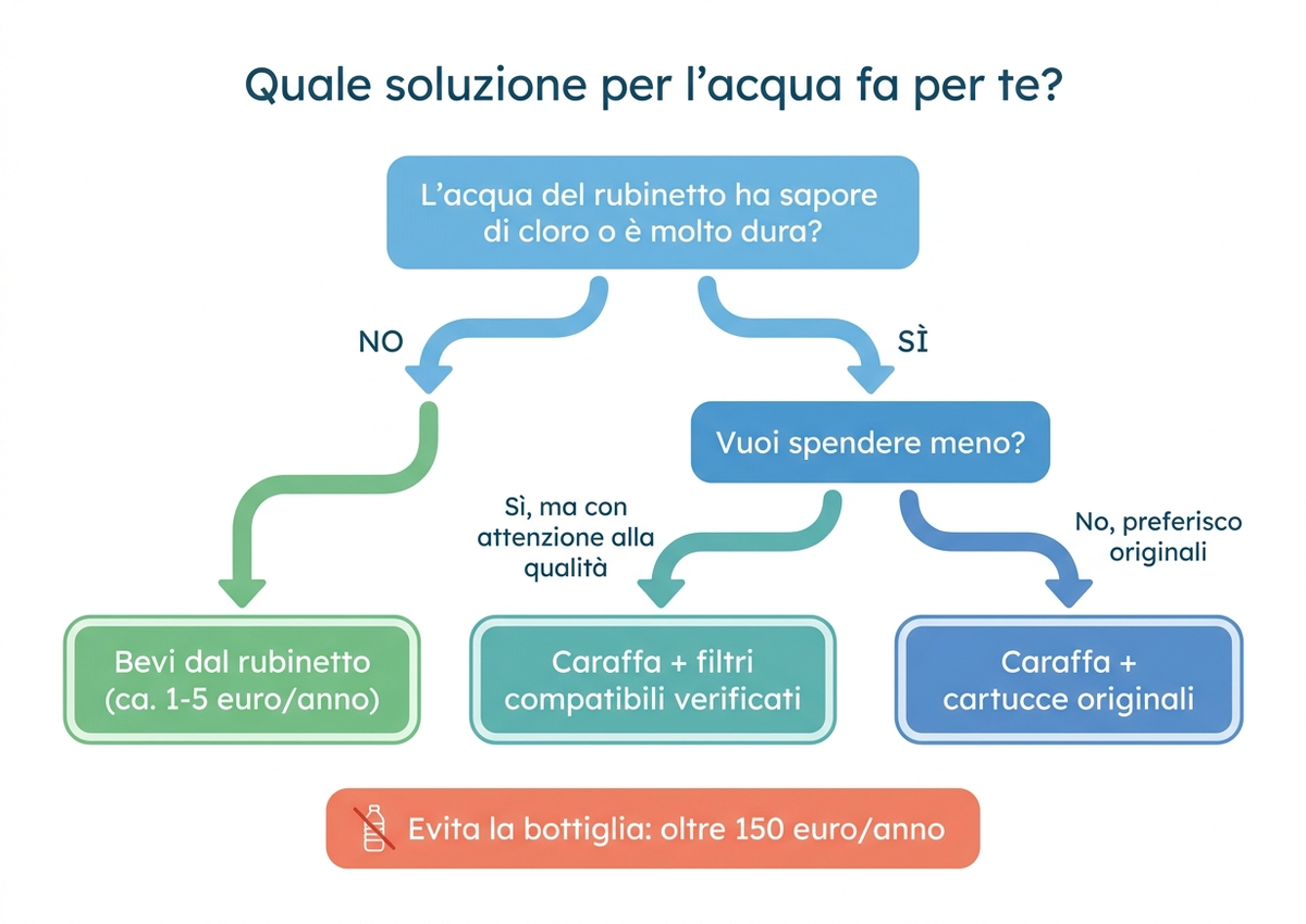 Albero decisionale: quale soluzione per l'acqua conviene davvero in base a esigenze e budget
