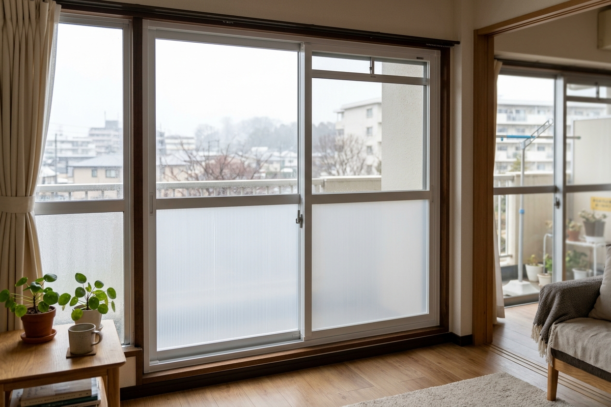 内窓DIYキットを取り付けた窓
