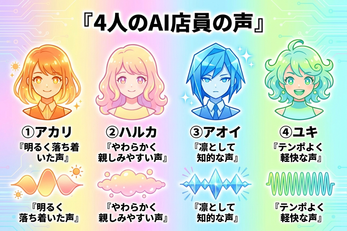 AI店員の音声