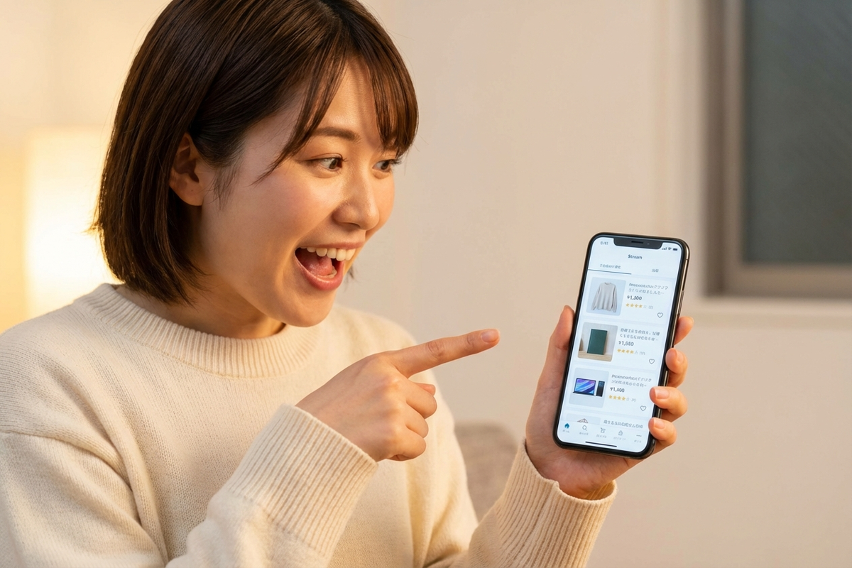 パーソナライズされた提案に驚く女性